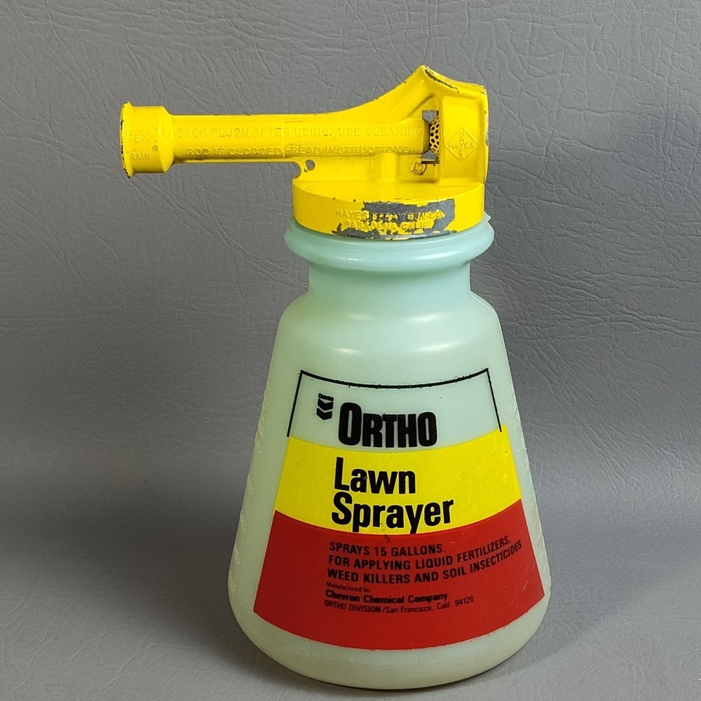 Vintage Ortho Lawn Garden Sprayer Plastic Bottle‎ with Metal Top Hayes Sprayer